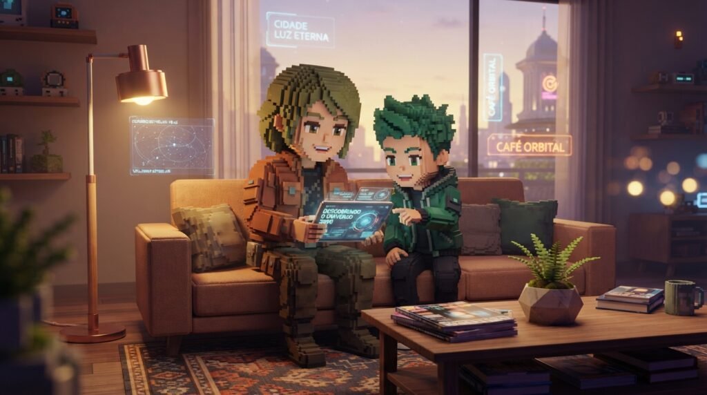 Seu filho de 13 anos já viu "o jogo do tigrinho". A pergunta é: ele já jogou? 6 Parent and child viewing tablet 202608061643
