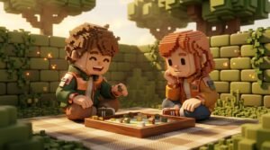 Teenagers playing board game out… 202608281547