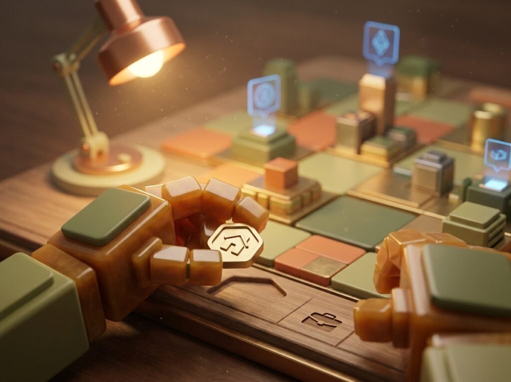 Cashflow na mesa de casa: seu filho está pronto pra isso, ou é cedo demais? 1 Voxel hands moving golden token 202608261939