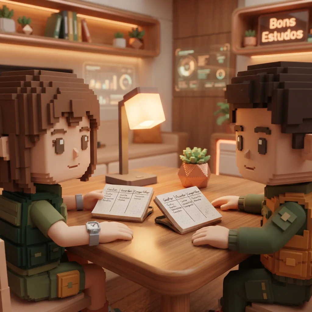 Meninas Entendem Mais de Dinheiro do que Meninos? A Pesquisa Diz Que Sim — e o Motivo Está Dentro de Casa 1 Children viewing notebooks on table 202608131810