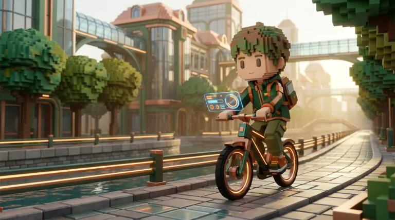 Teenager riding futuristic bicycle 20261006110110